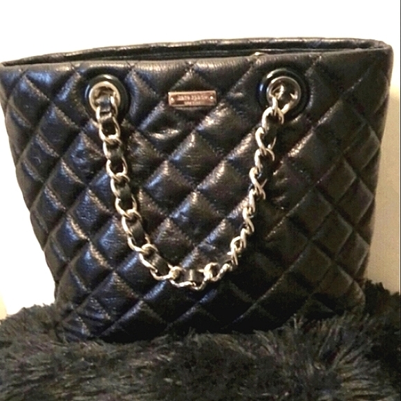 ♠ KATE SPADE Black & Gold-tone Quilted Leather Purse Preloved **** - Picture 12 of 12